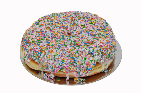 Vanilla Sprinkle Donut Cake