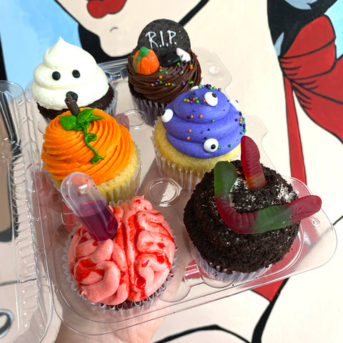 6 pack Halloween cupcakes
